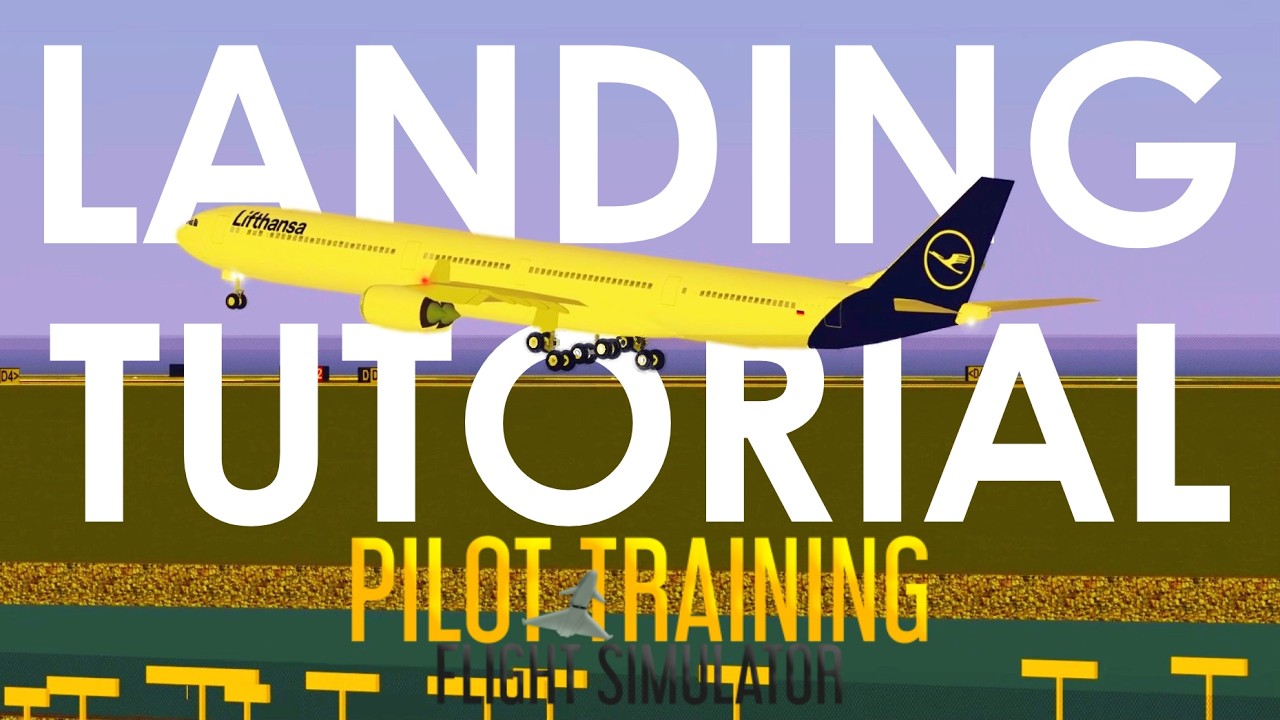 Aircraft on final approach over an airport runway in Pilot Training Flight Simulator